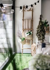 Window to the pedestrian street.