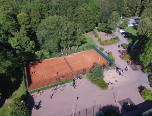 Tennis courts Naantali Kirkkopuisto