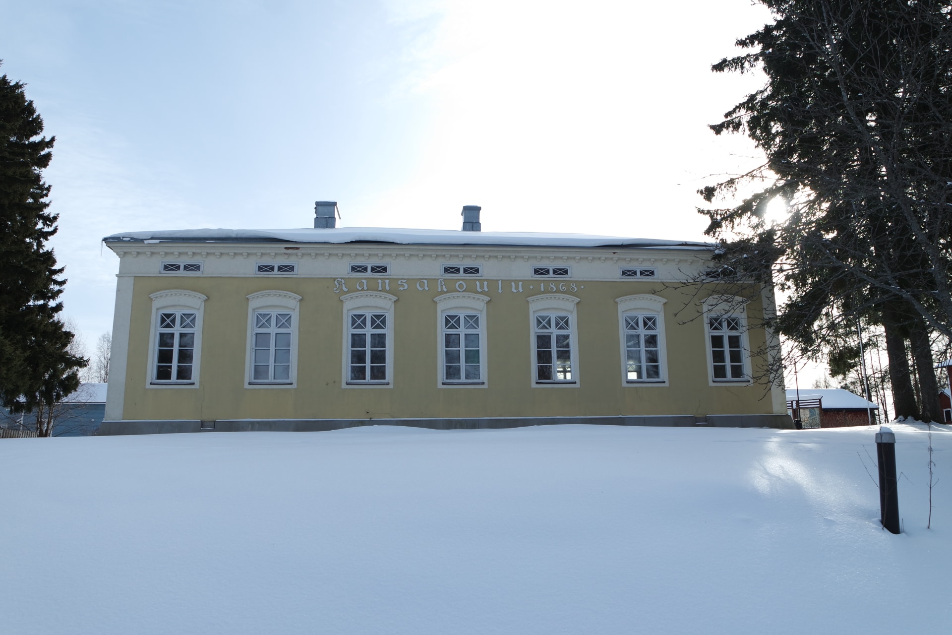 Vilho Lampi museum building at winter.