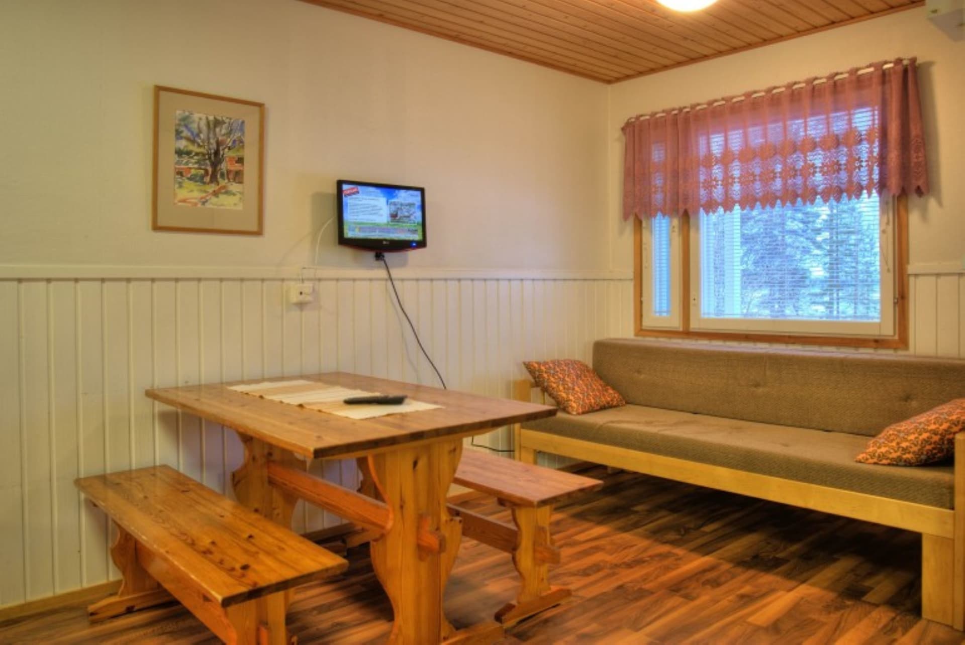 Dining table and a sofa bed