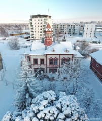 Snowy villa