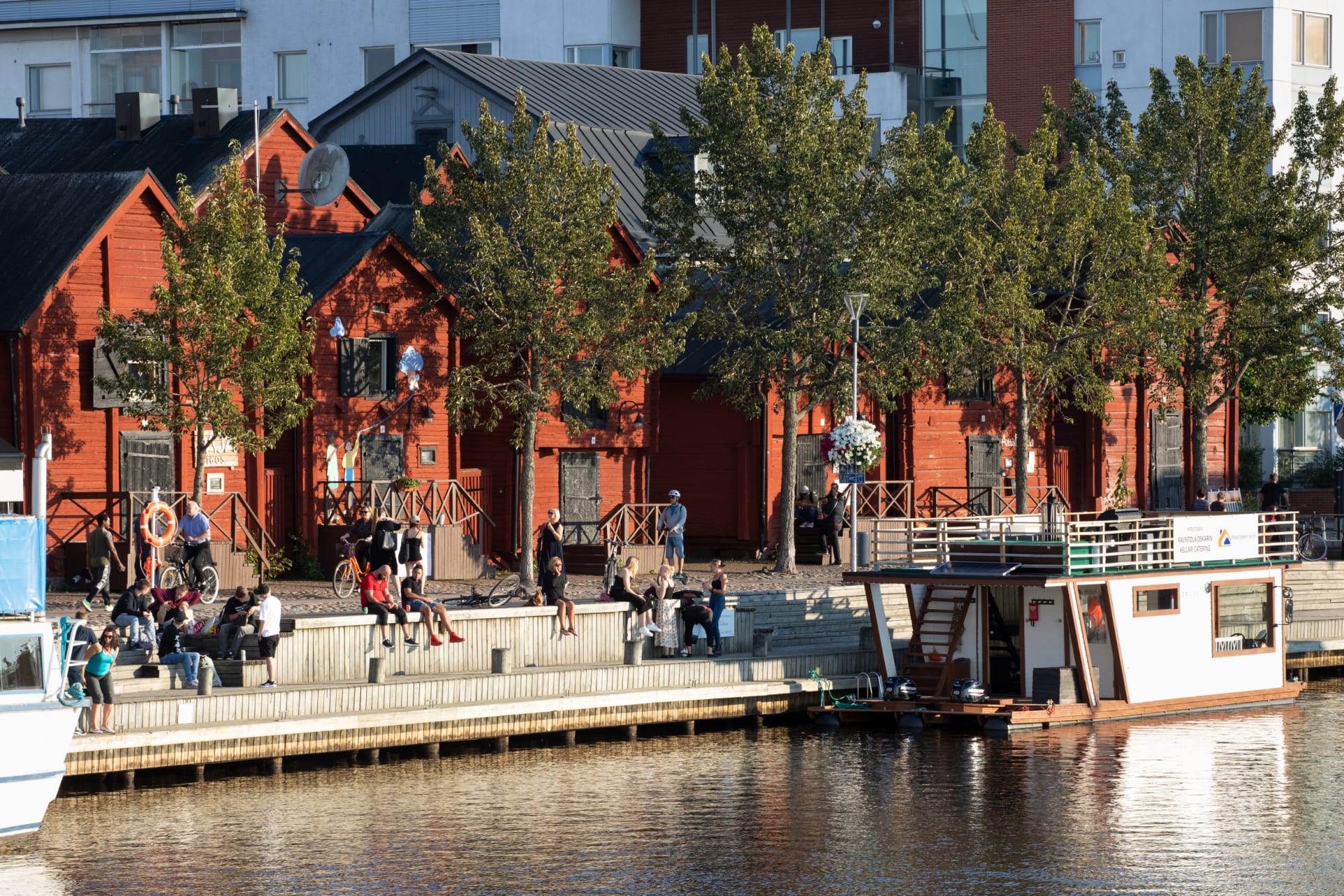 Oulu market square granarys.