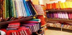 Tilkkutex colorful fabrics, in Humppila, Finland