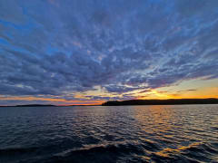 The sun sets behind Kelvenne.