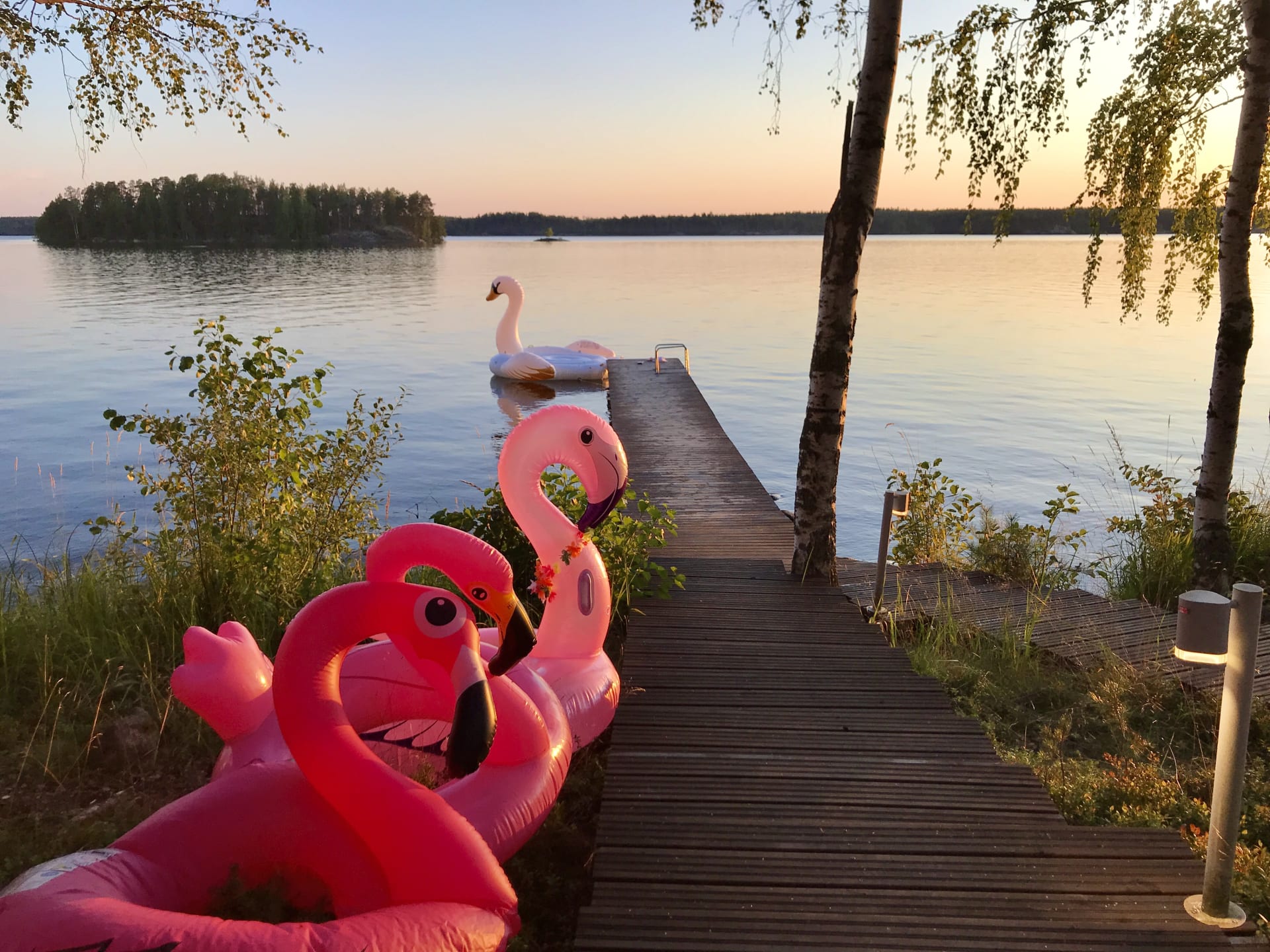July evening at the Lakeside sauna.