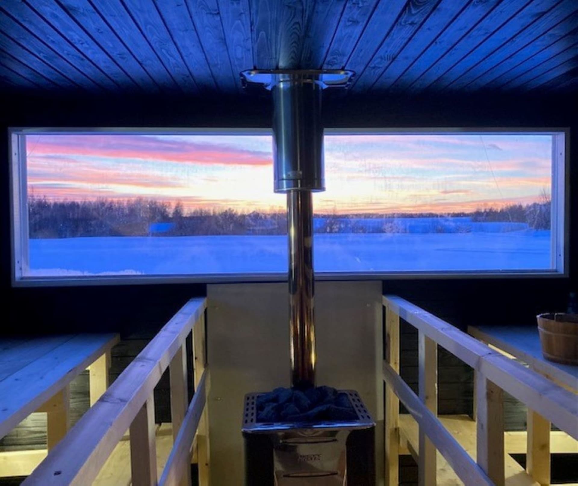 Sauna and sunset