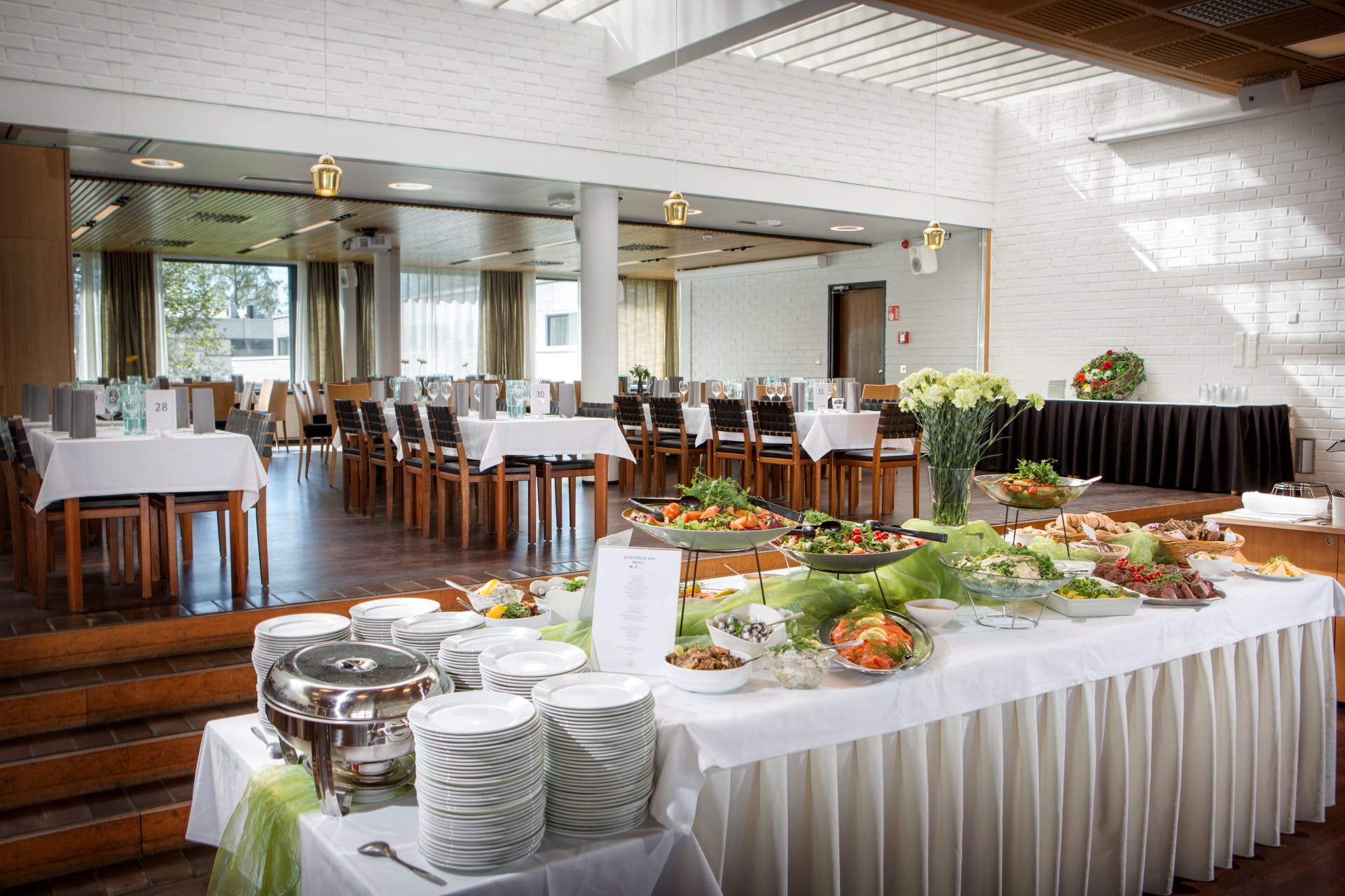 The 250-seat, light and bright Restaurant Into is the heart of Gustavelund.