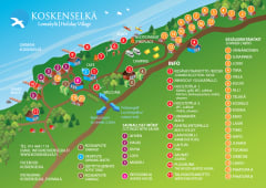 The map of Koskenselkä Holiday Village