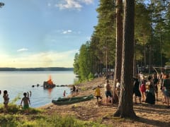 Midsummer night at Koskenselkä beach.