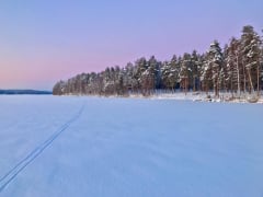 Lake Saimaa, Koskenselkä in winter afternoon.