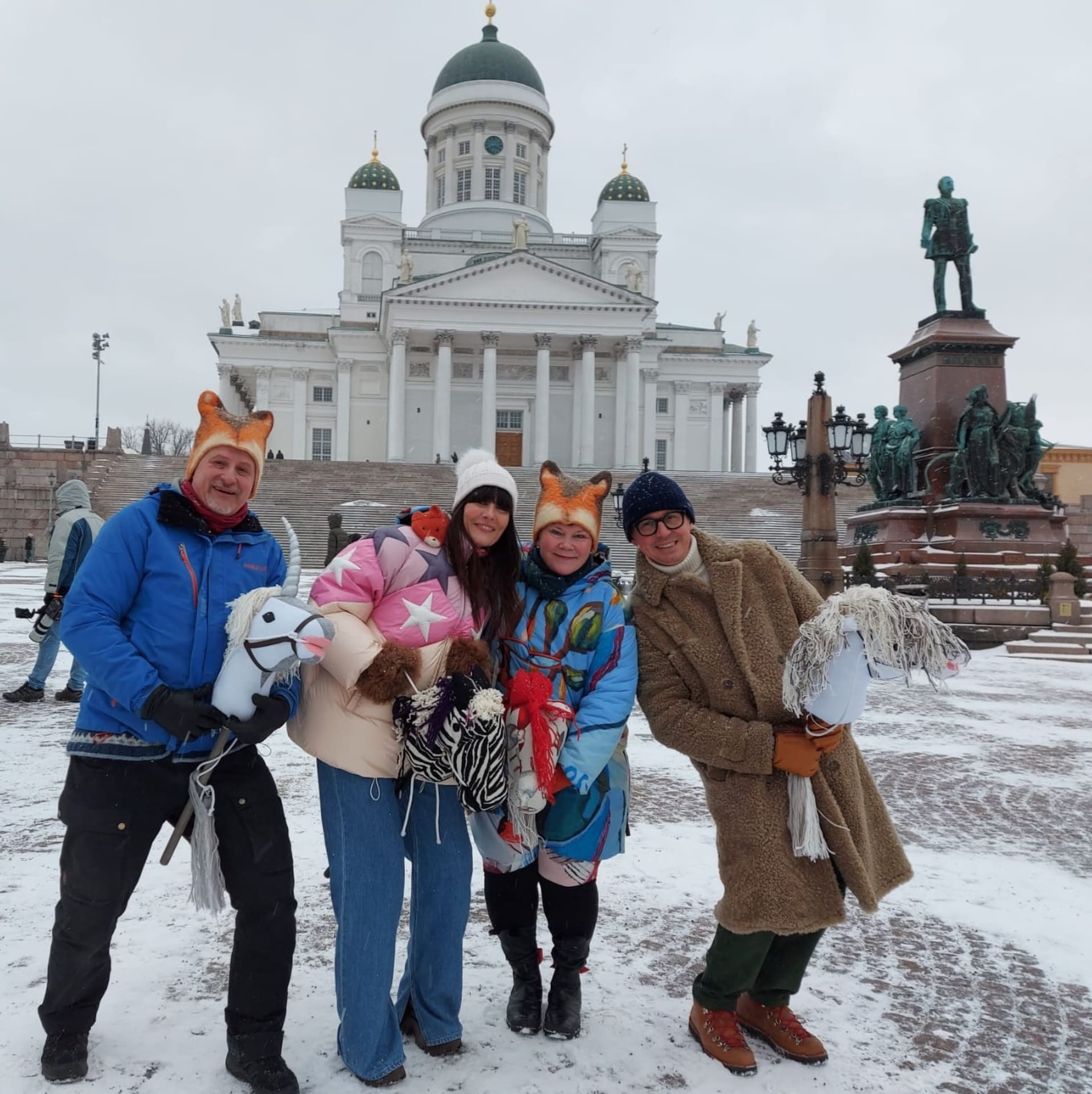 Italian TV-stars after the ride in Helsinki