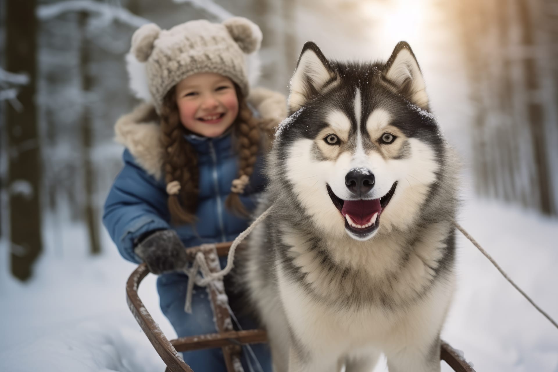 Kids' Mushing / Husky Sledding and Family Fun