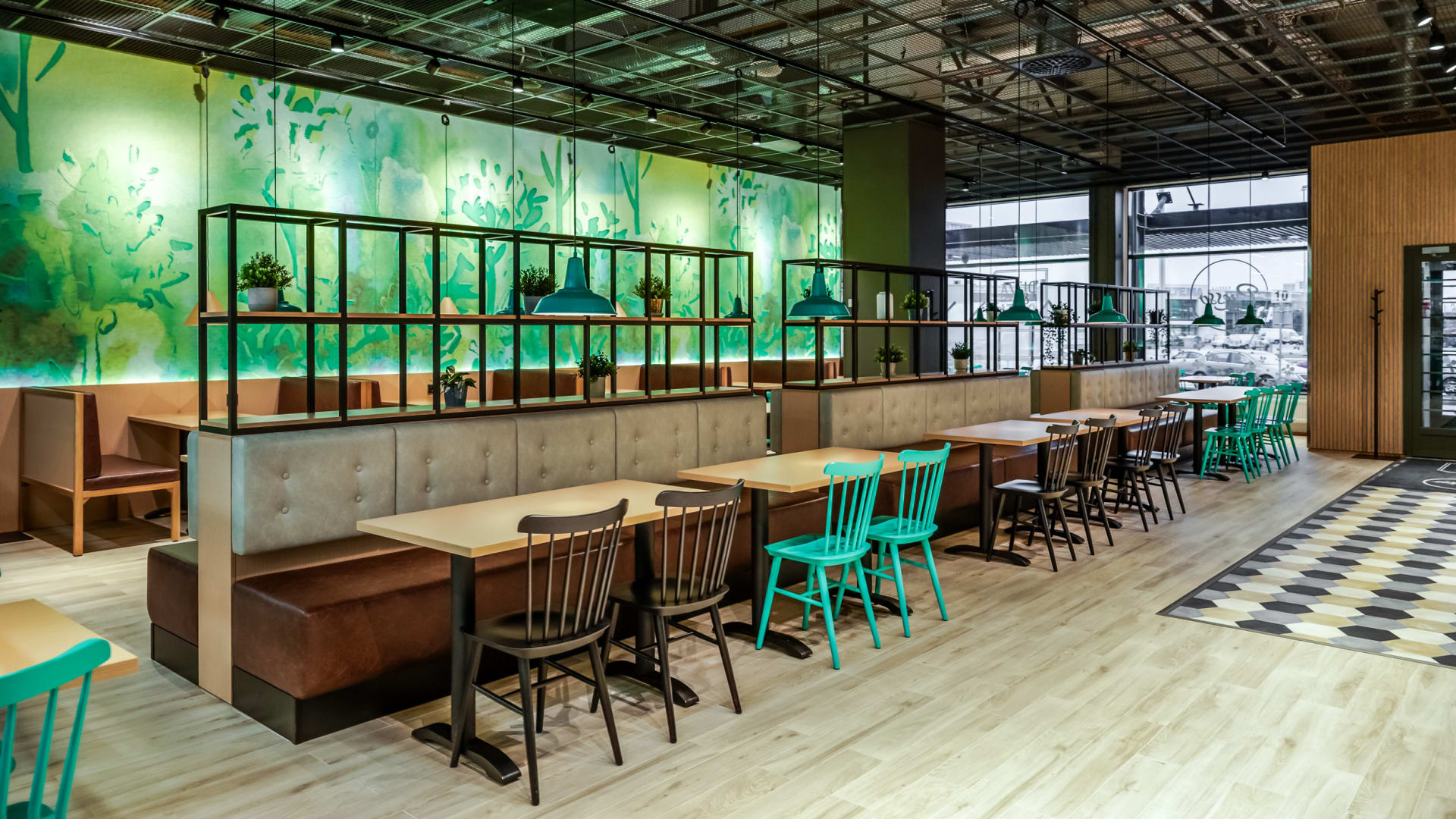 Pizza&Buffa seating area