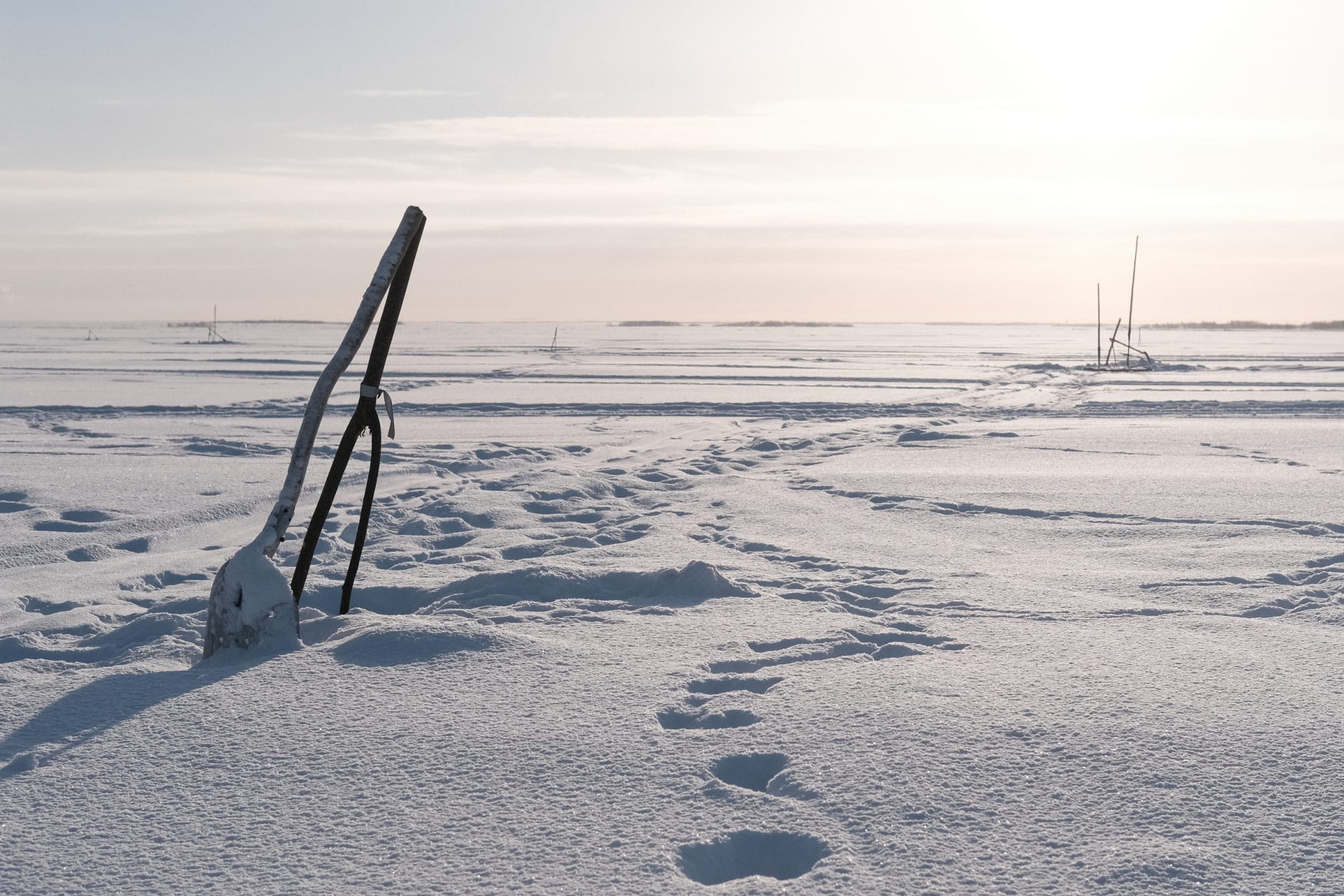 Frozen sea view at the Virpiniemi.