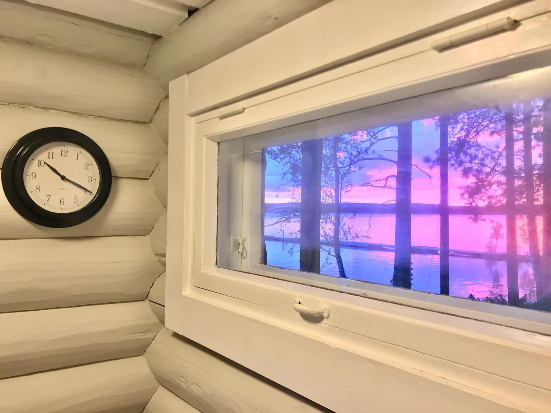 May sunset seen from the small sauna.