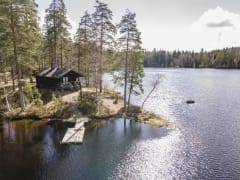 Landscape from Myllyjärvi lakeshore cabin