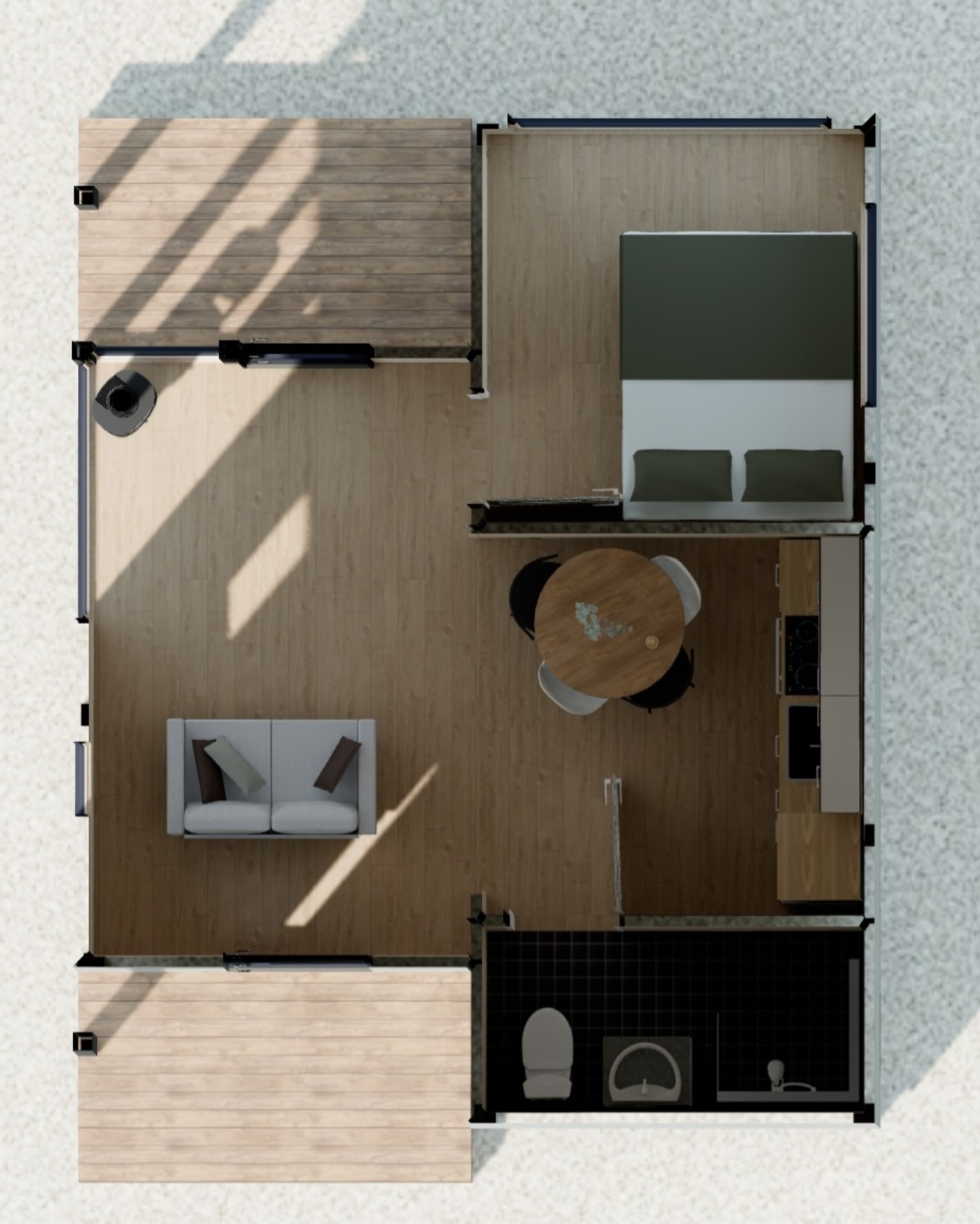 Lakeside Chalet for 2 layout