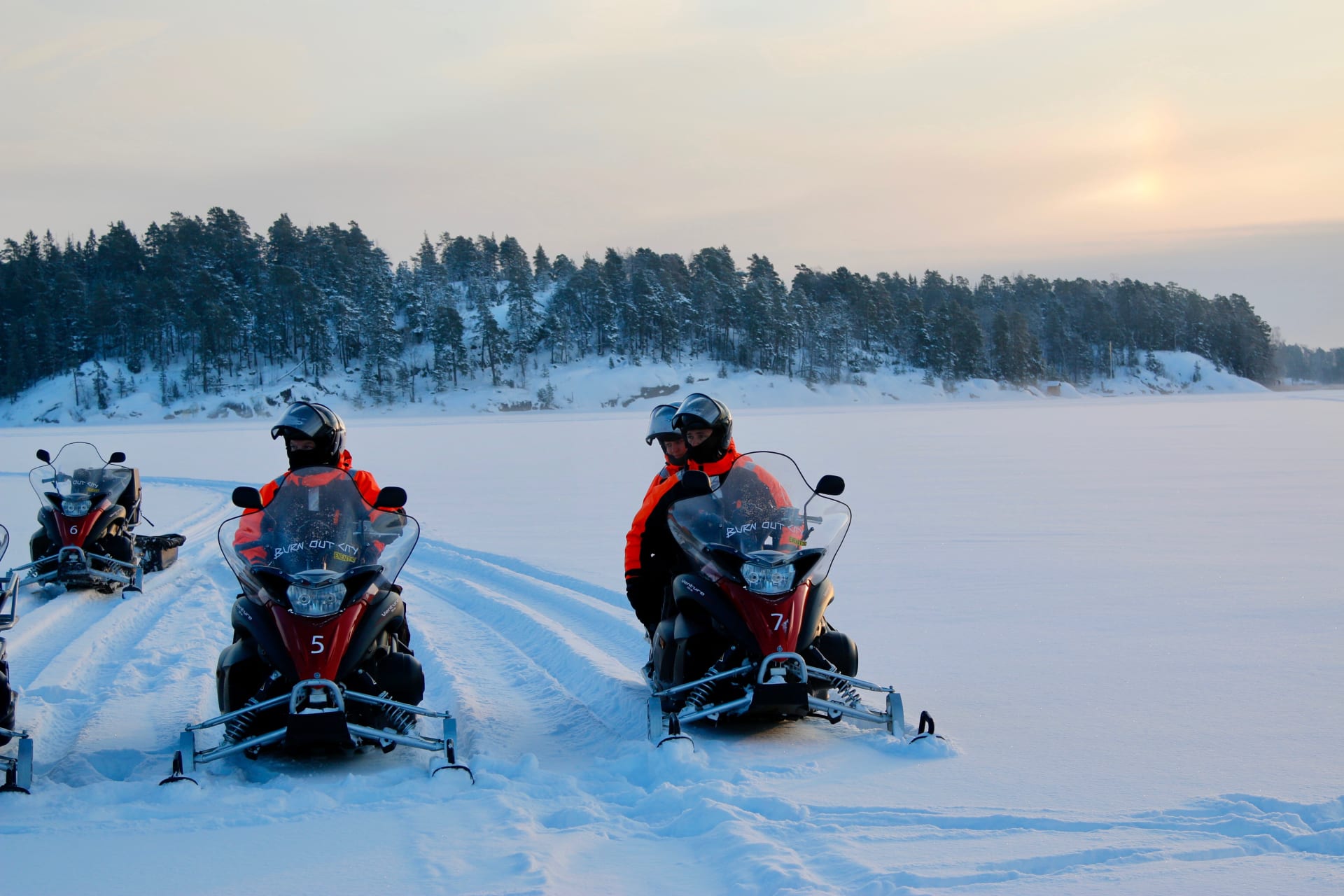 Snowmobile tour in Helsinki