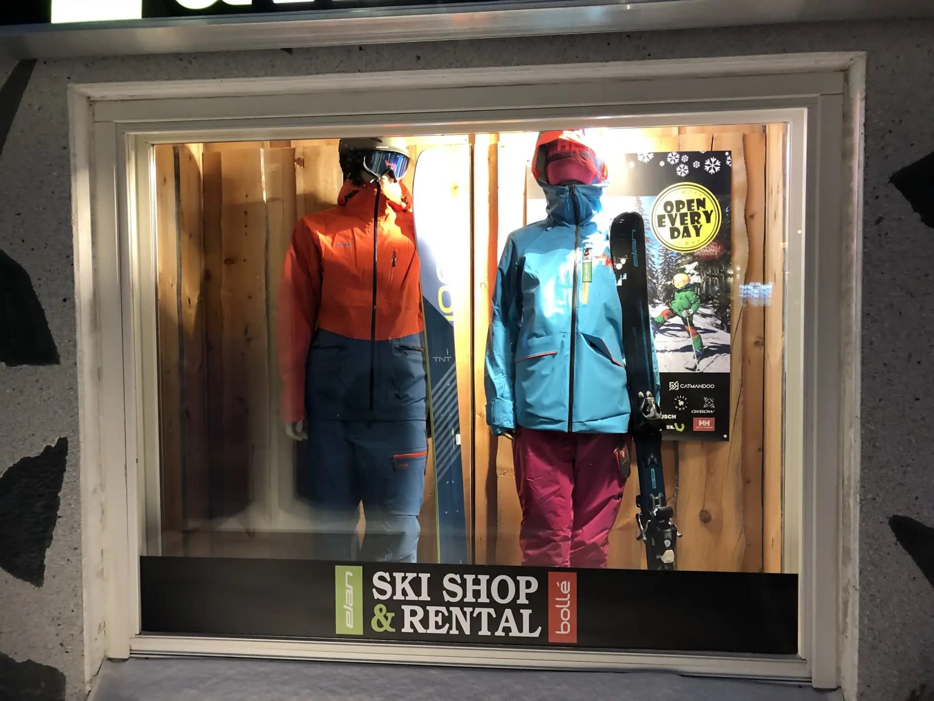 Rental shop window