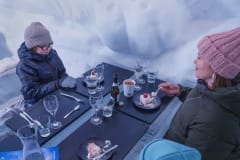 Eating at the Ice Restaurant