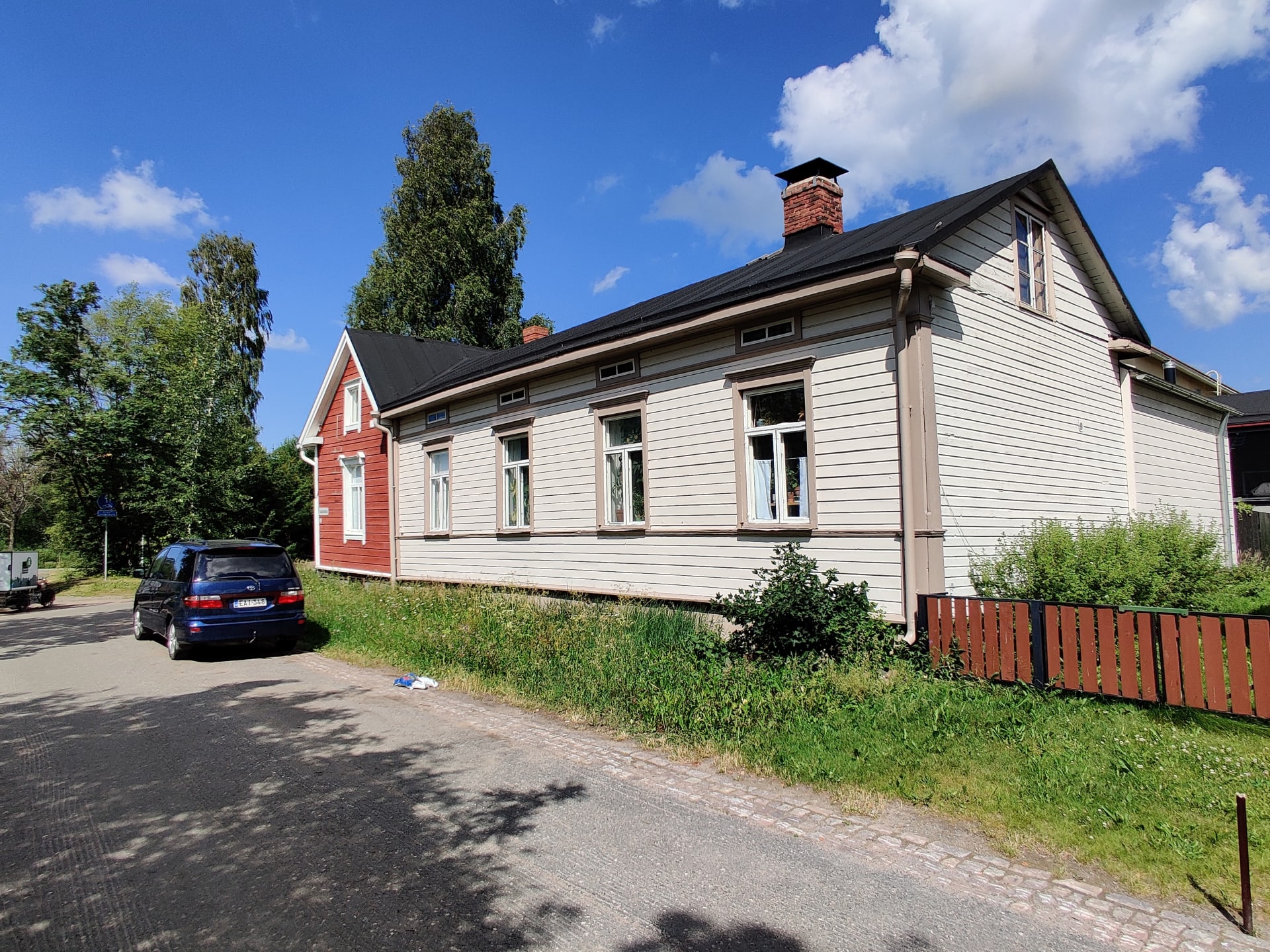 Traditional Finnish wooden architecture in Kuusiluoto