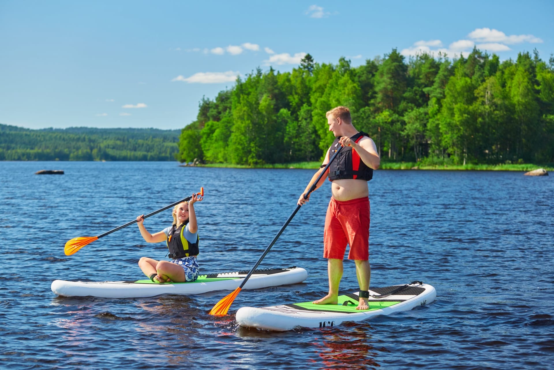 SUP-boarding on lake Pielinen