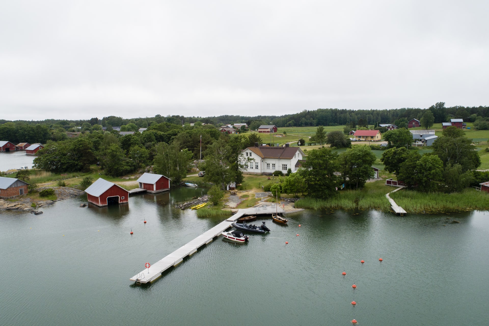Hotel Hyppeis and the sea front seen from the air Hotel Hyppeis and the sea front seen from the air