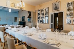 View of dining table at Mikkeli's Club.