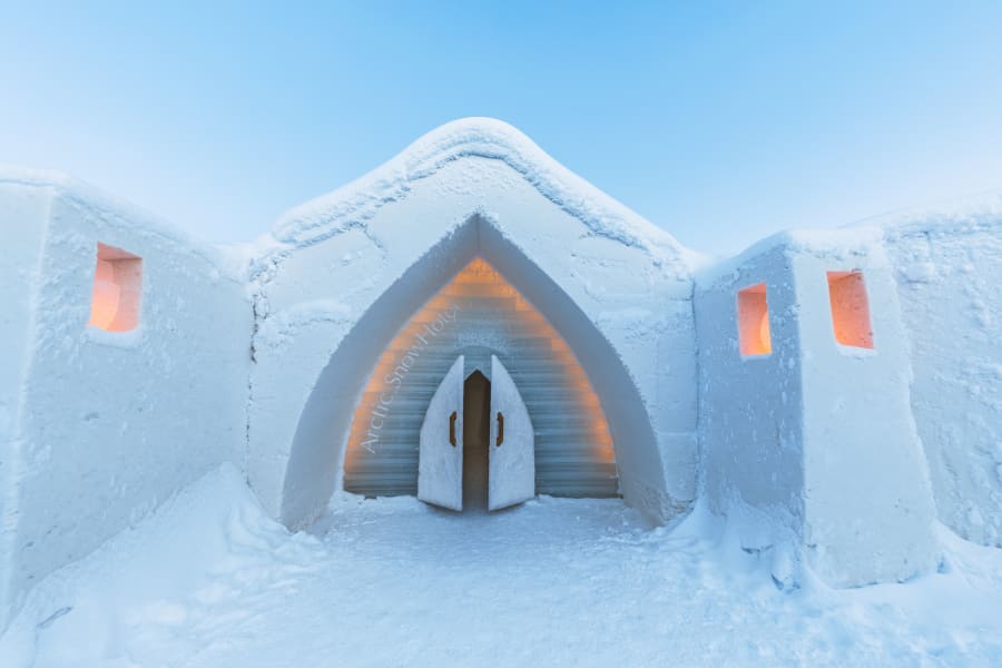 Entrance of the Arctic SnowHotel.
