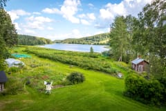 View to berry field and lake Patalahti