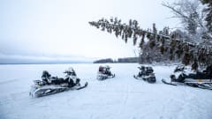 Lumen ja jään kierros moottorikelkoilla