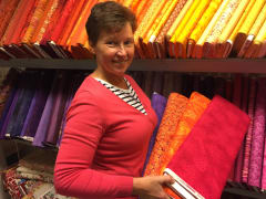 Tilkkutex entrepreneur and colorful fabrics, in Humppila, Finland