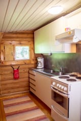 Kitchenette in log cottage Nuotta