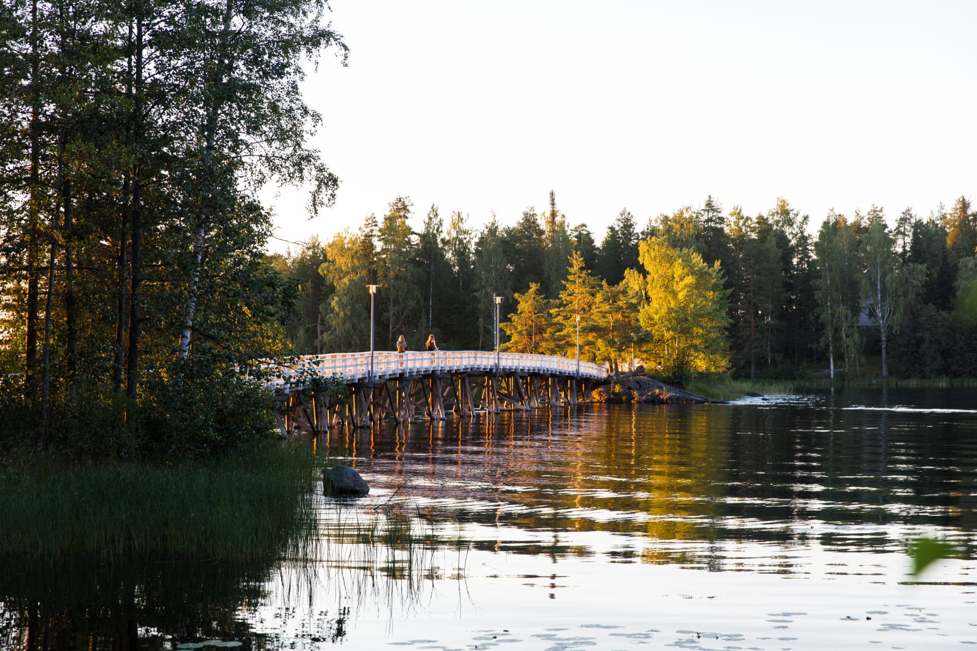 Wooden bridge to Sulosaari island