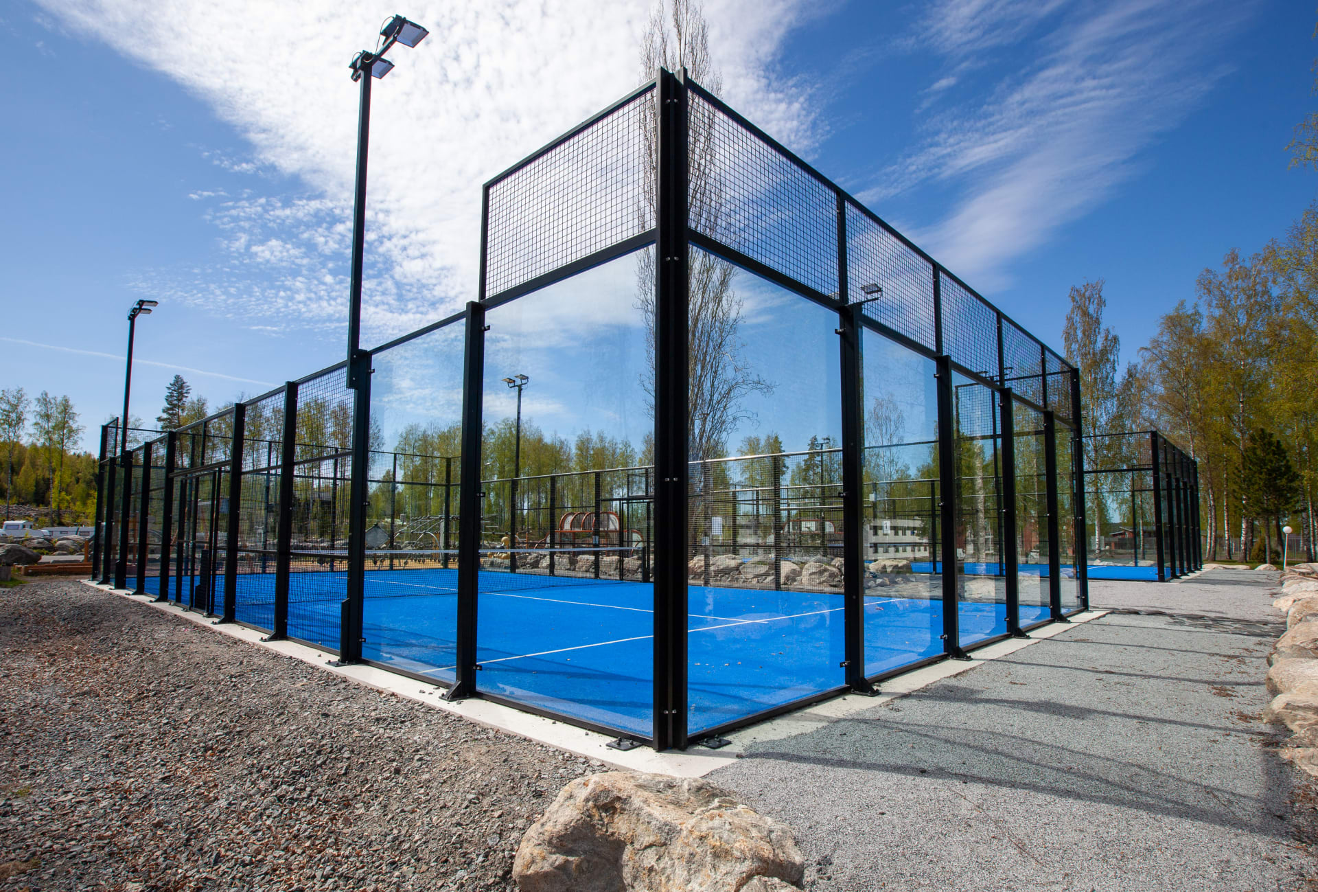 Padel is a racket game that combines the best parts of both tennis and squash in a brisk way. Padel is only available in the summer season.