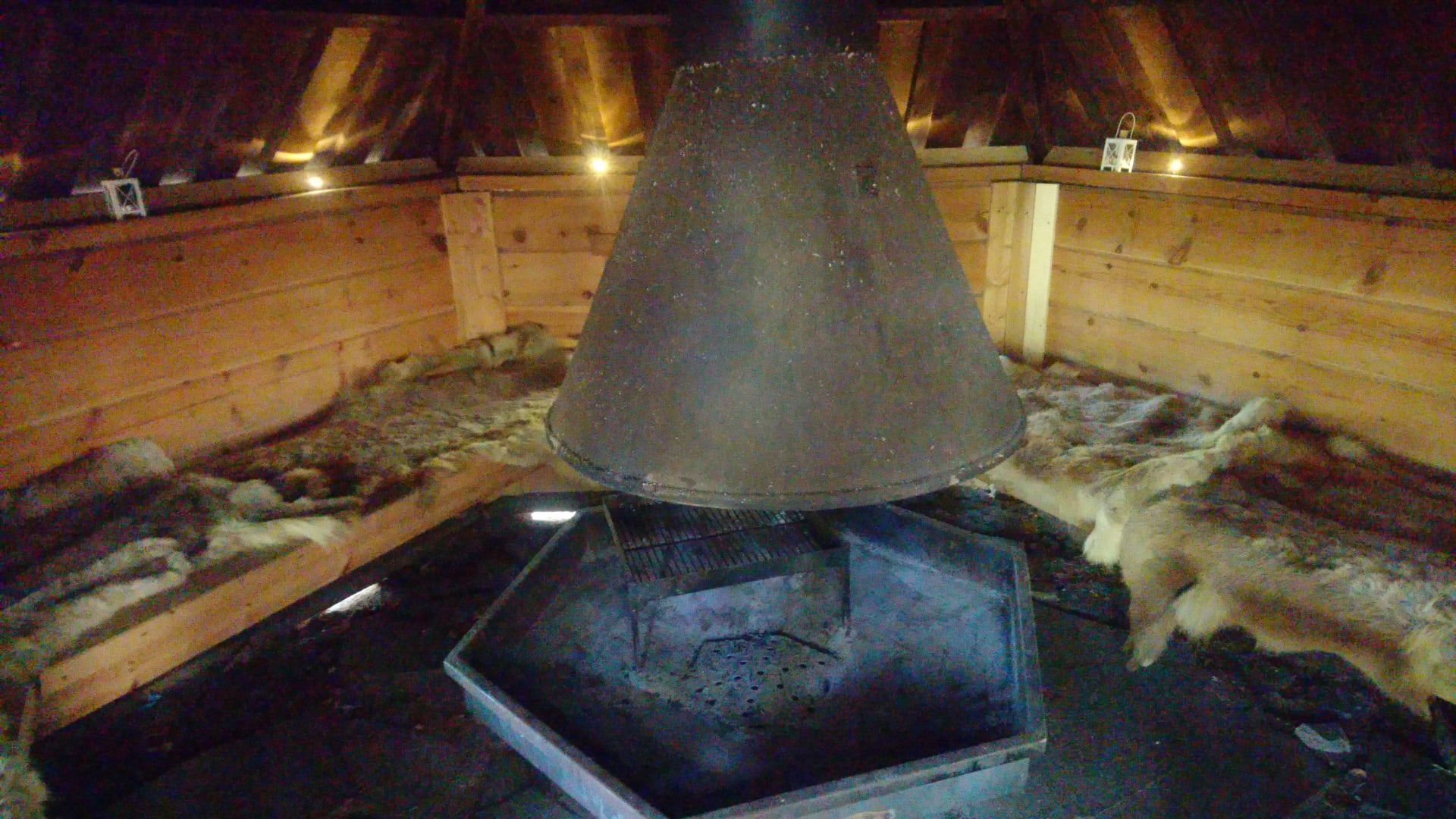 A grill-hut with a fireplace