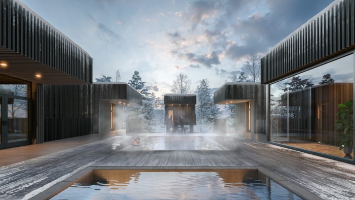 Lähde Forest Spa outdoor pools