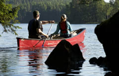 Morning paddling in Sahanlahti.