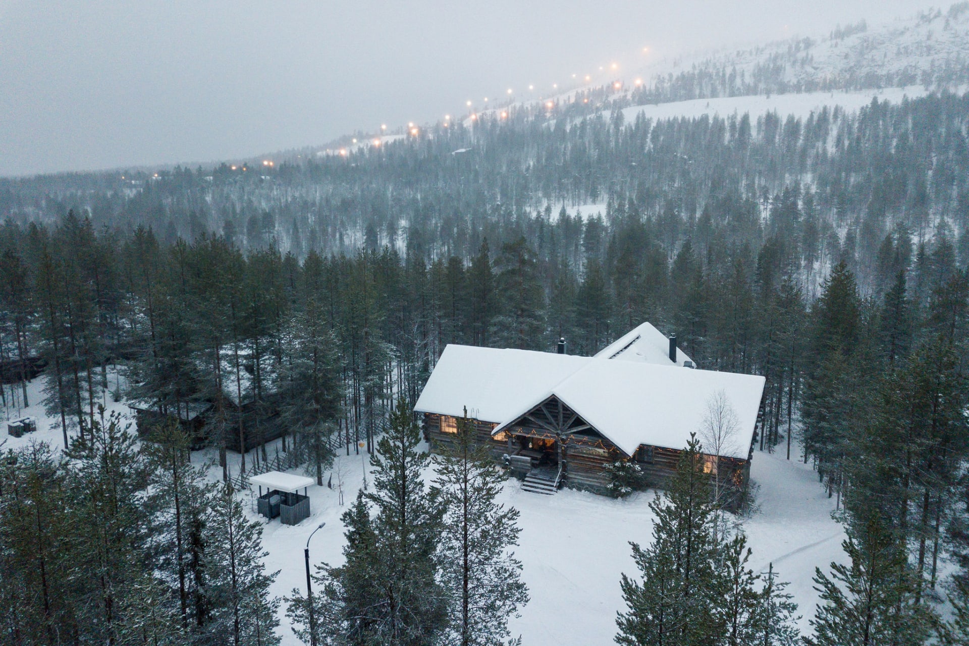 Ski hills are really close to the cabin