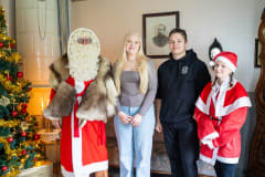 Meeting the Santa Claus in Taiga Resort