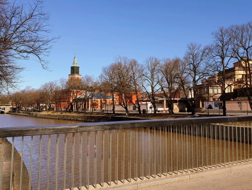 Aura river and Turku Cathedral