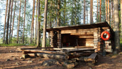 Puukonvuori shelter in the summer.