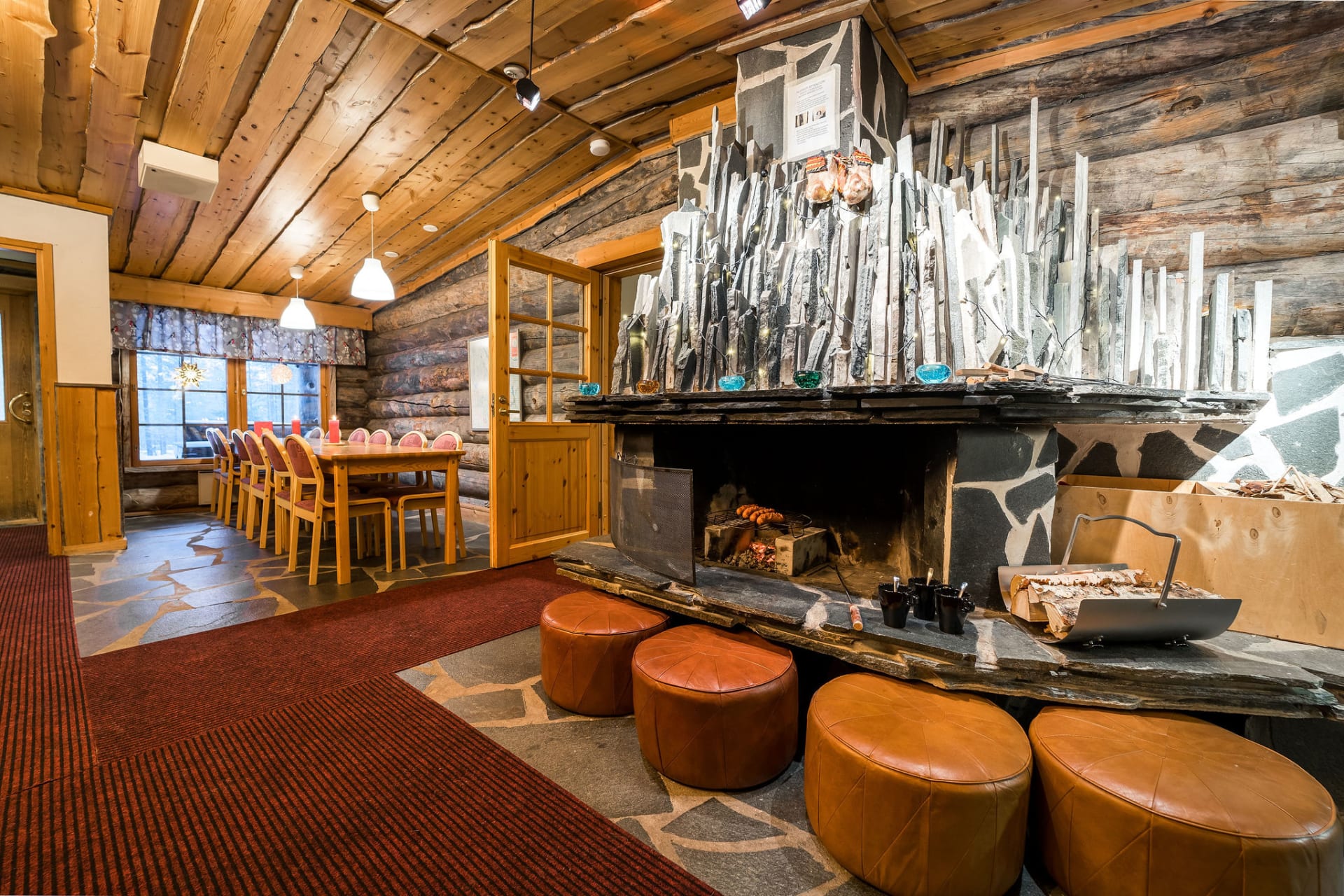 Cozy fireplace