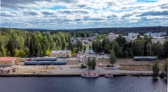 Drone photo of Suolahti Old Station area in summer time