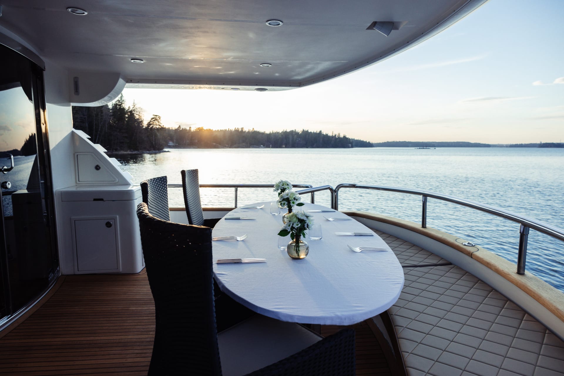 Yacht evening