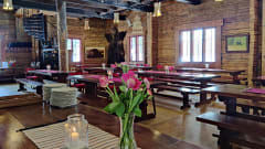 Cafeteria after the peat sauna
