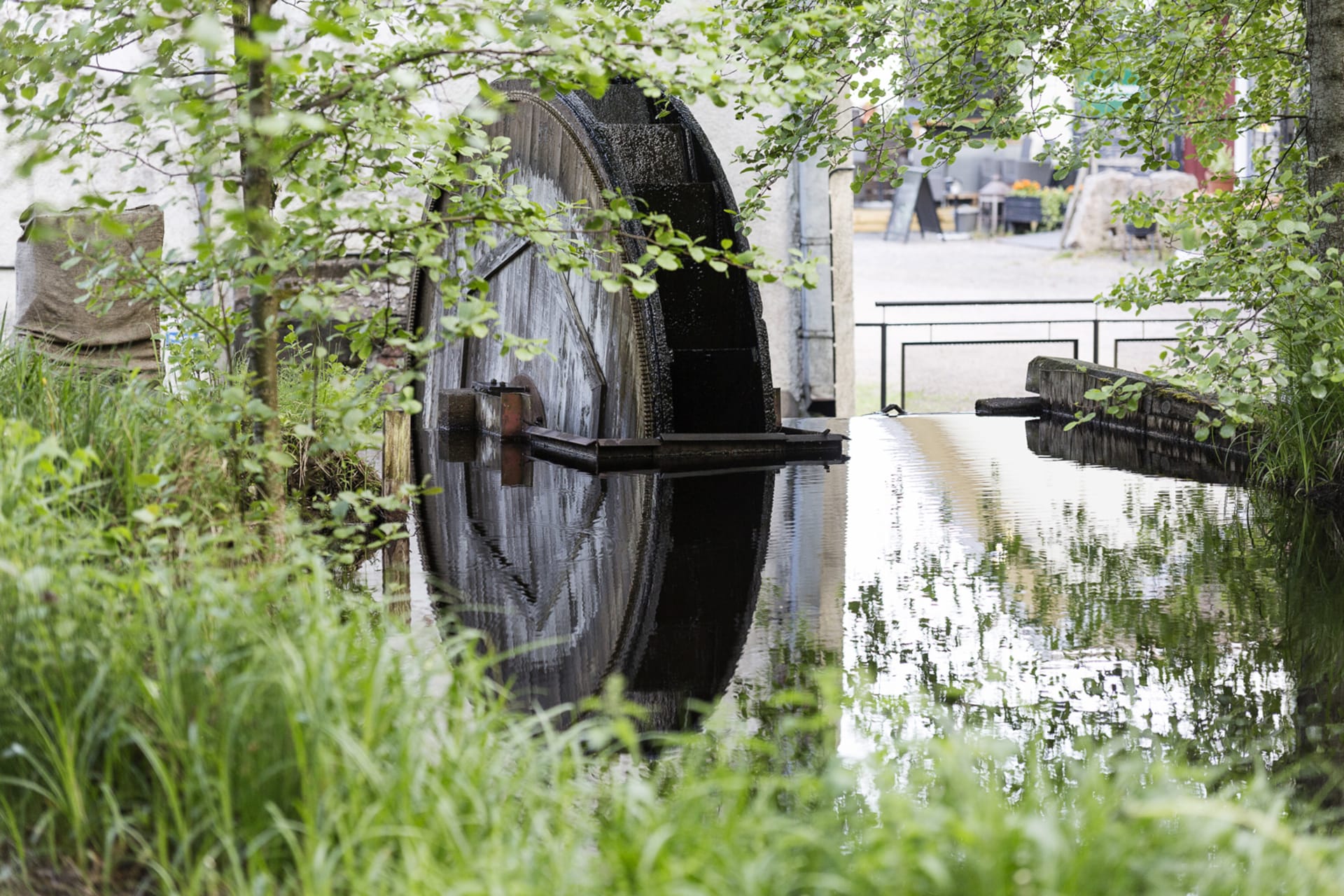 Water wheel.