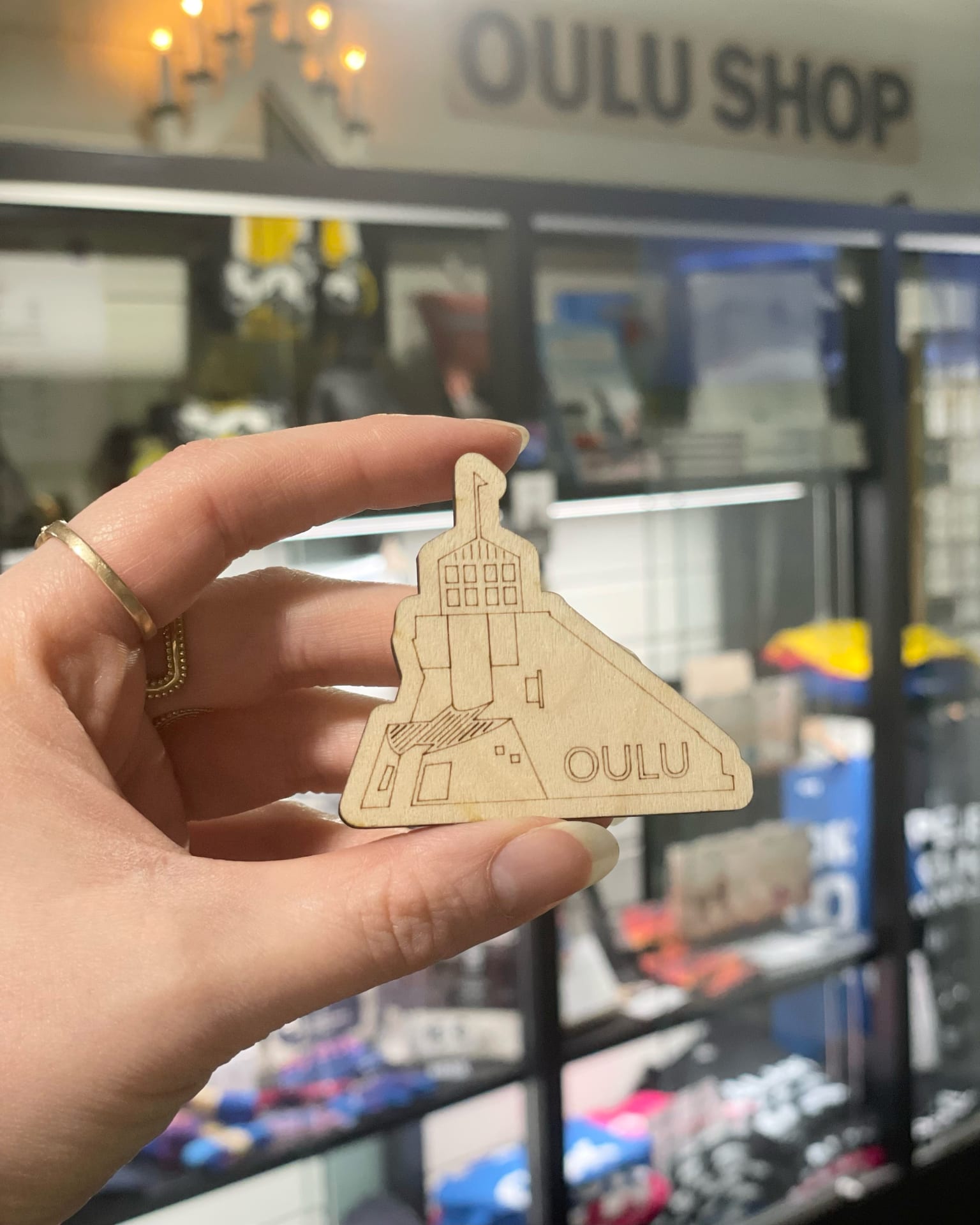 Aspen Laser wooden magnet