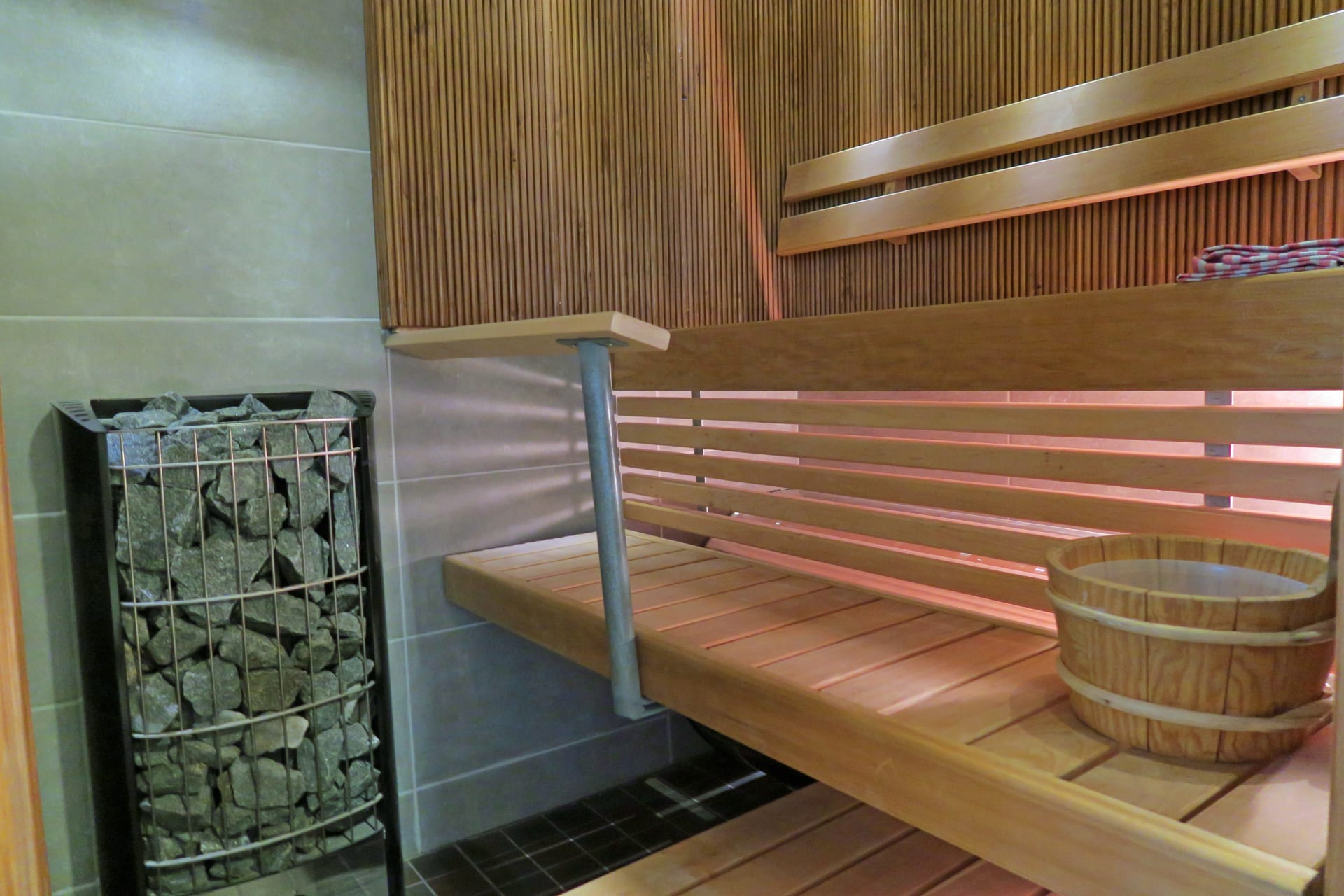 Sauna in a studio apartment
