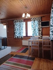 The cottages are decorated in a cozy style